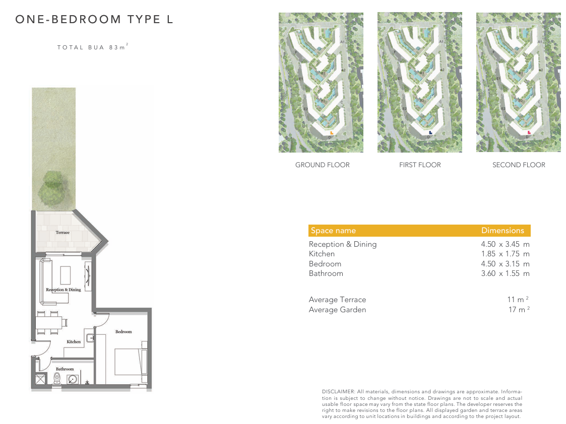 Floor plan for apartment at Jefaira