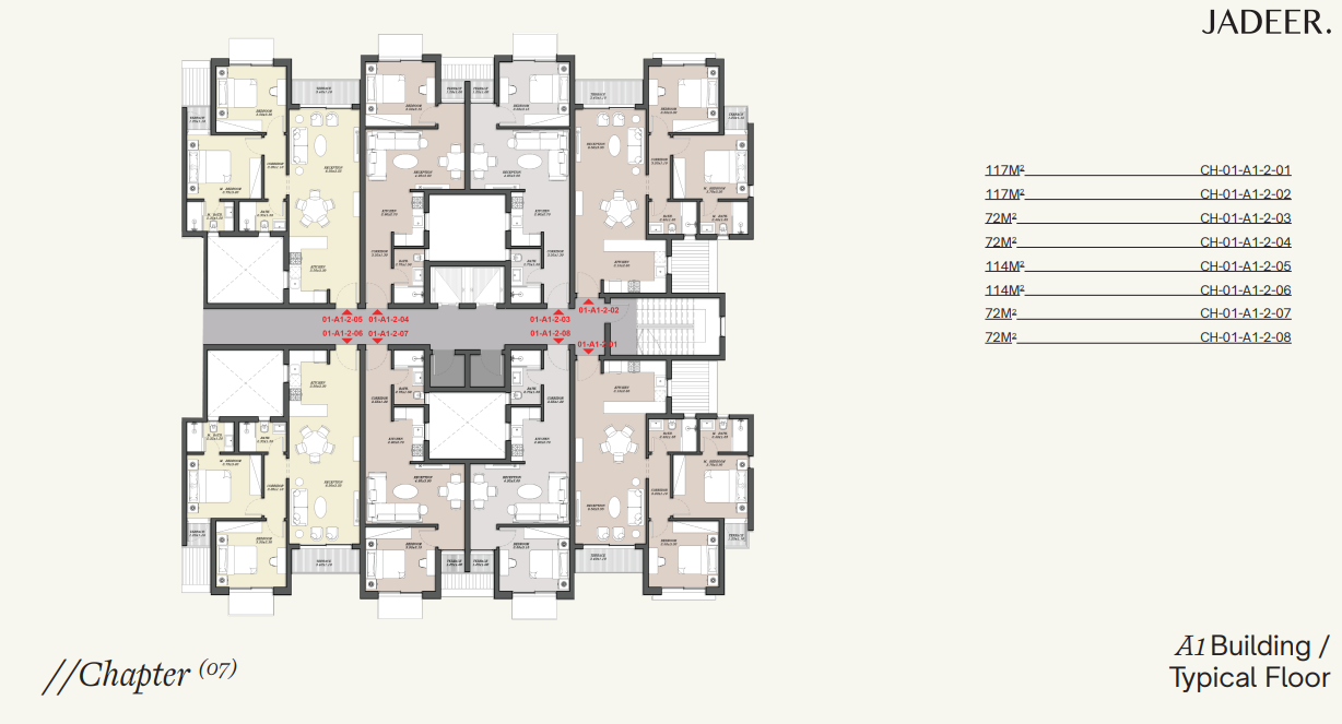 Floor plan for apartment at Chapters Residence R8