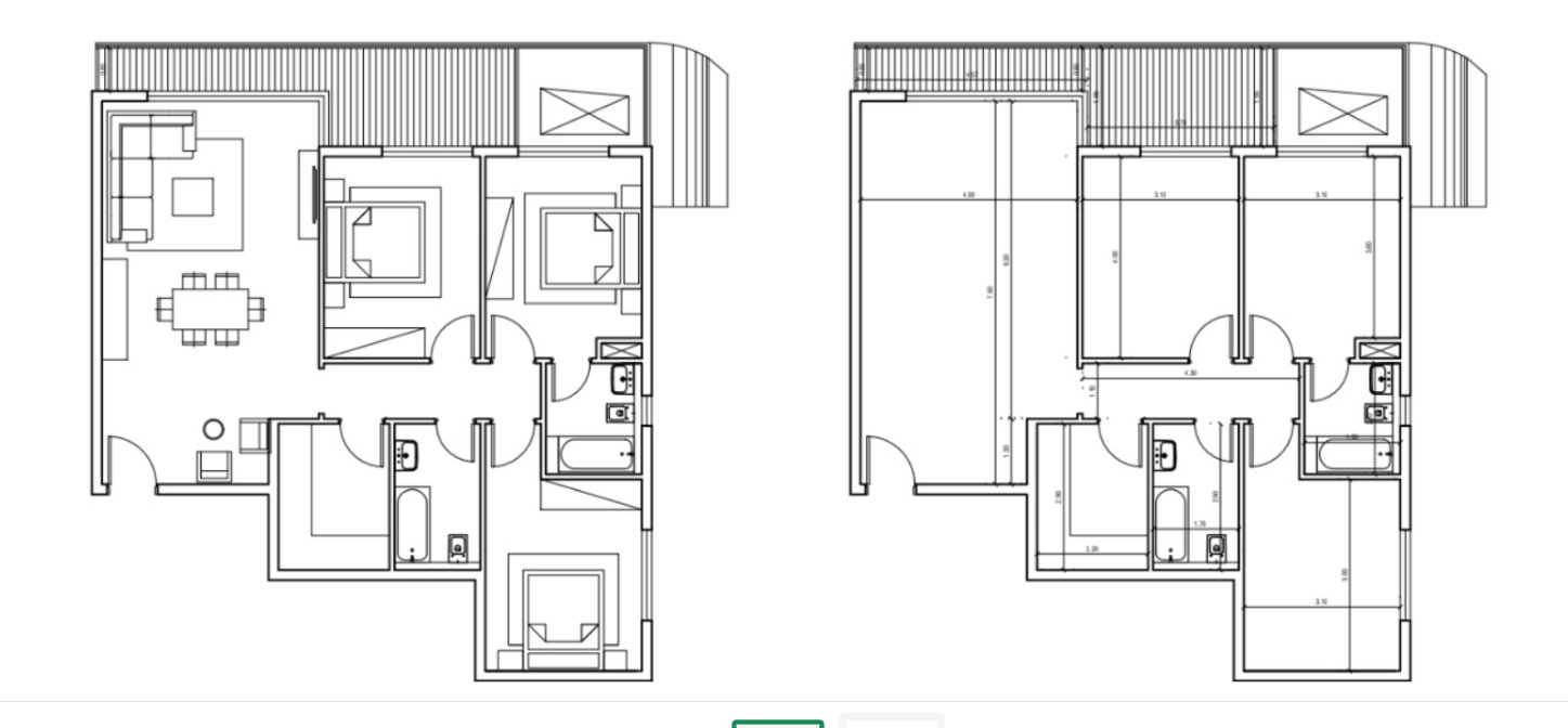 Floor plan for apartment at Belva