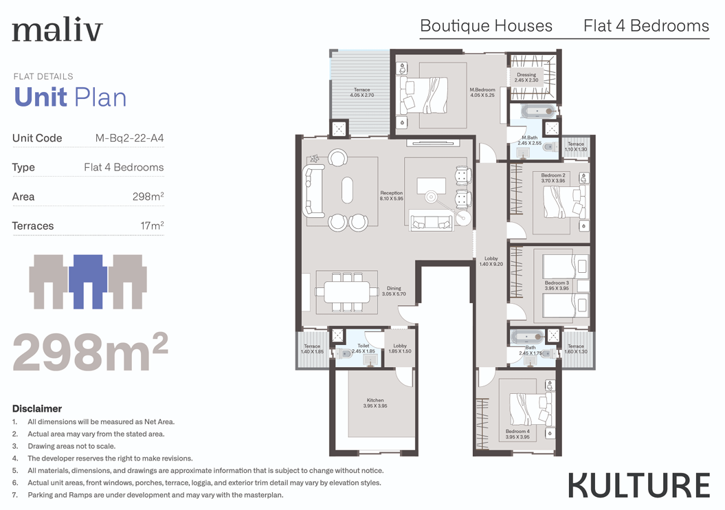 Floor plan for duplex at Maliv