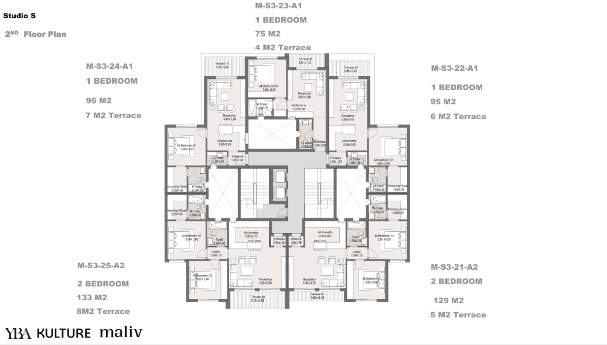 Floor plan for apartment at Maliv