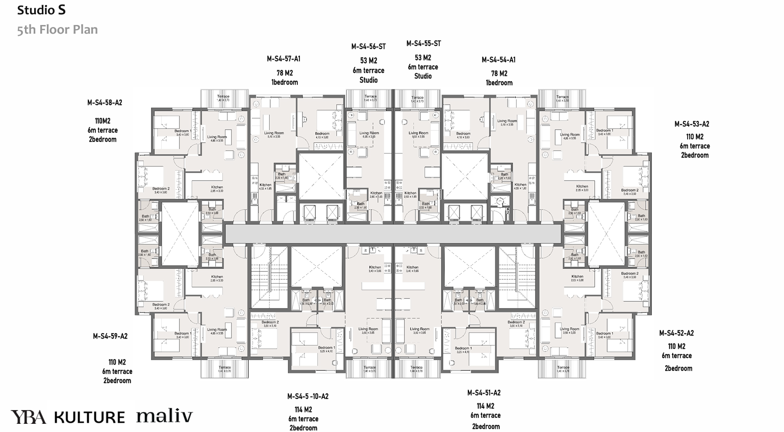 Floor plan for apartment at Maliv