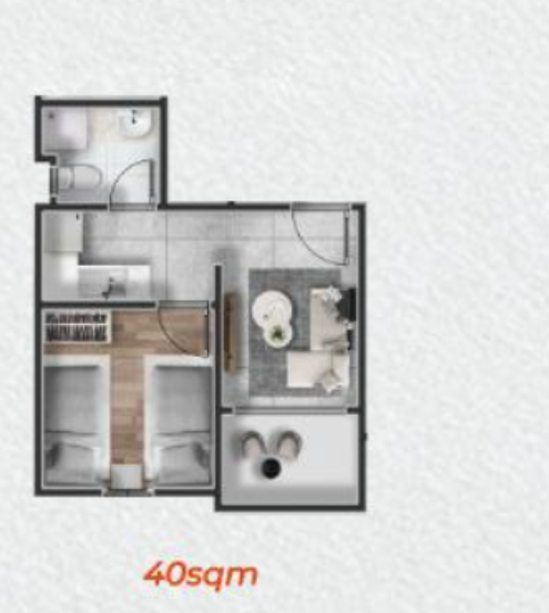 Floor plan for studio at Mini Egypt