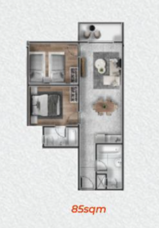 Floor plan for chalet at Mini Egypt