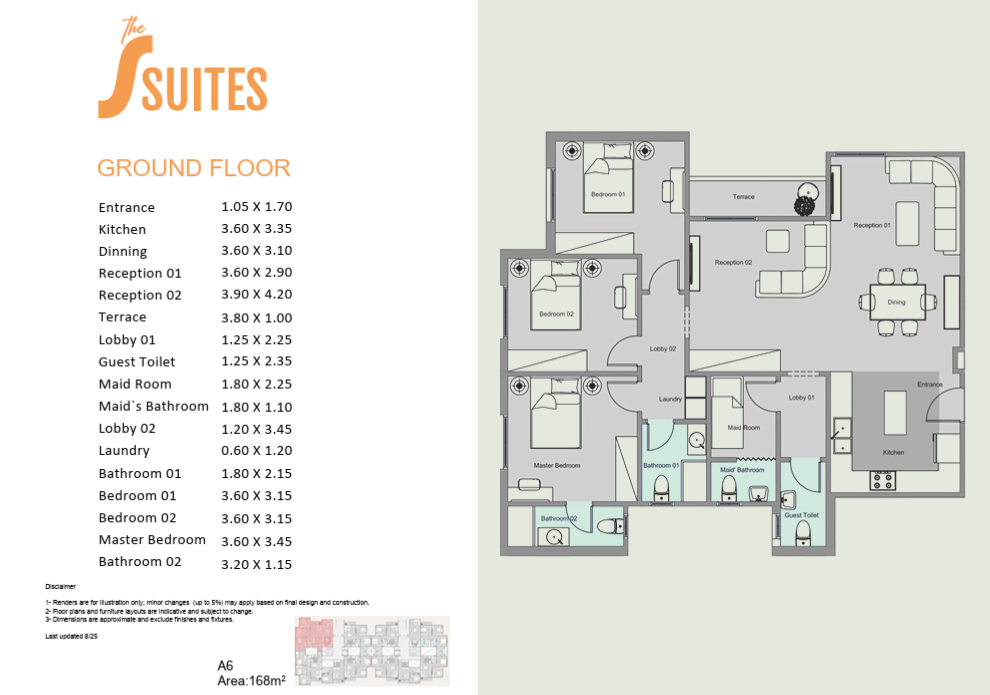 Floor plan for apartment at S Suits - Solay