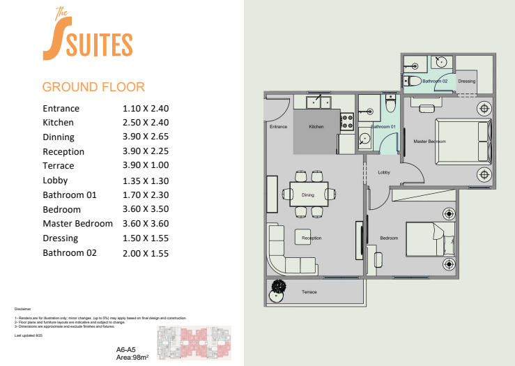 Floor plan for apartment at S Suits - Solay