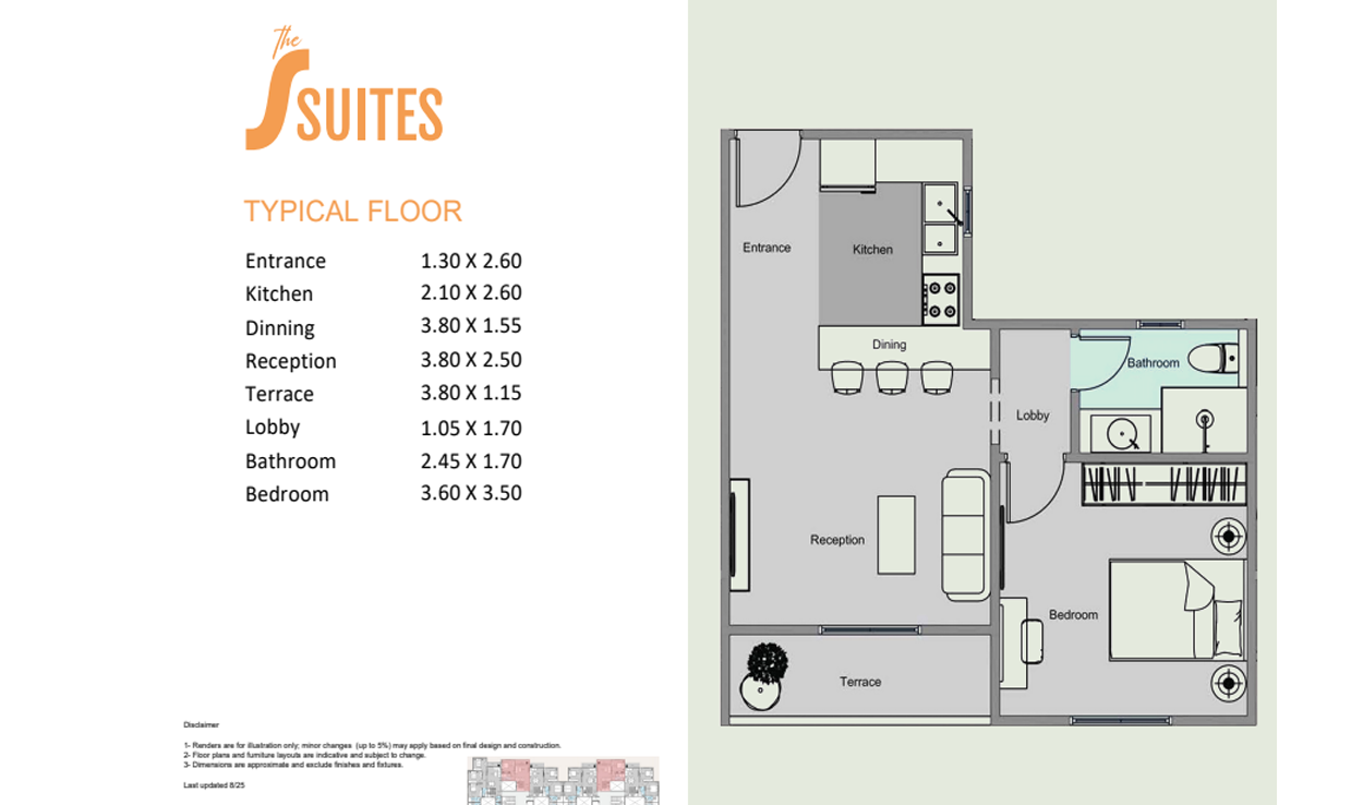 Floor plan for apartment at Solay
