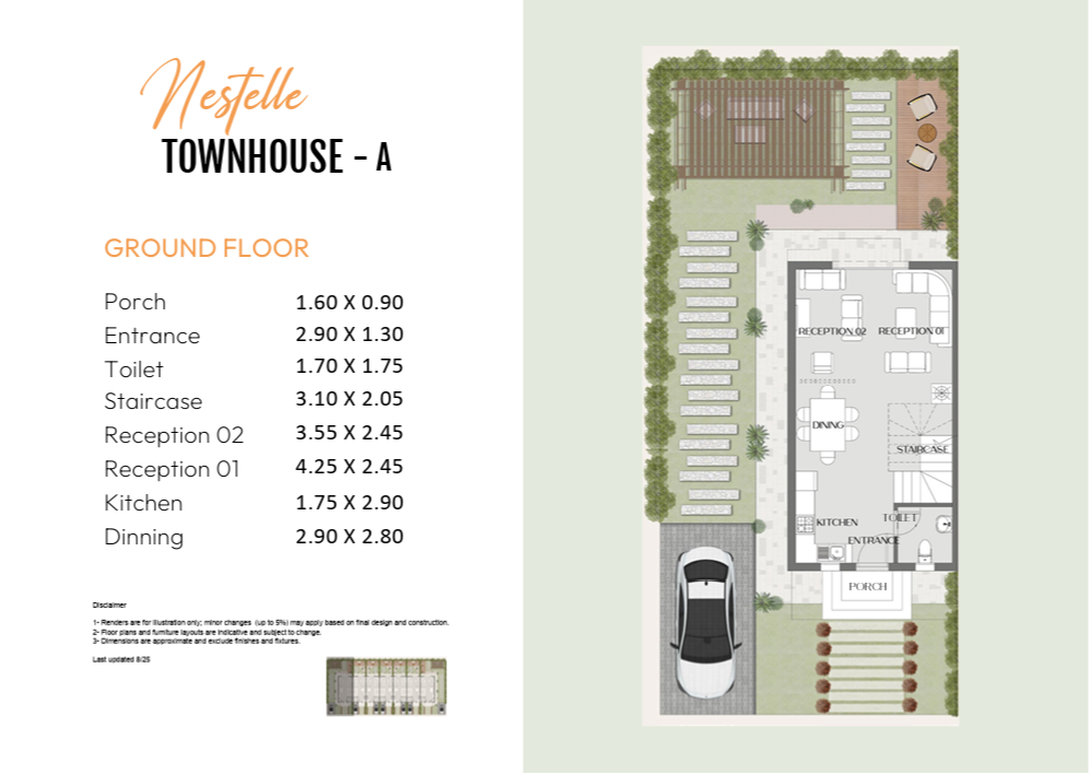 Floor plan for townhouse at Solay