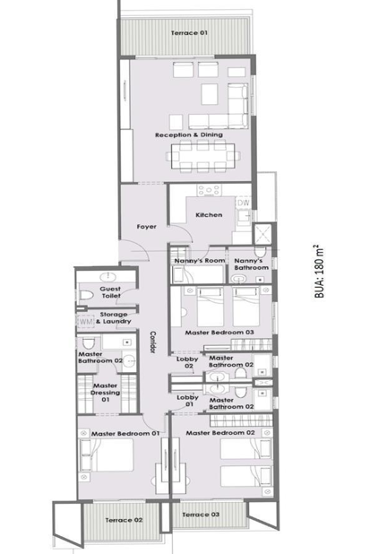 Floor plan for apartment at 31 West