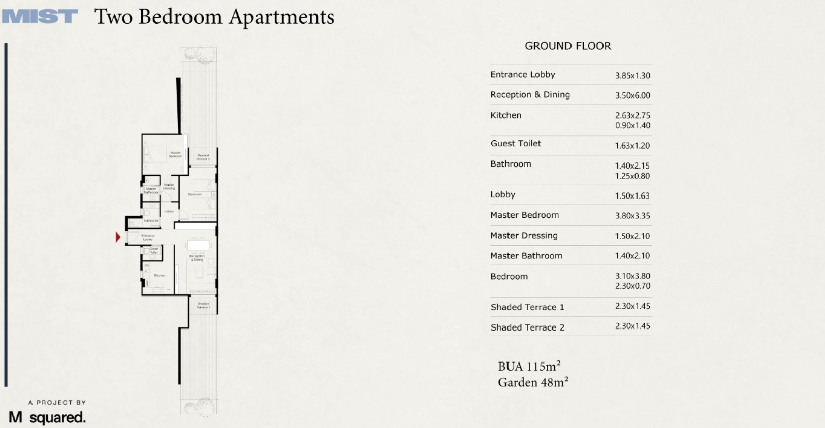 Floor plan for apartment at The Haze-Mist