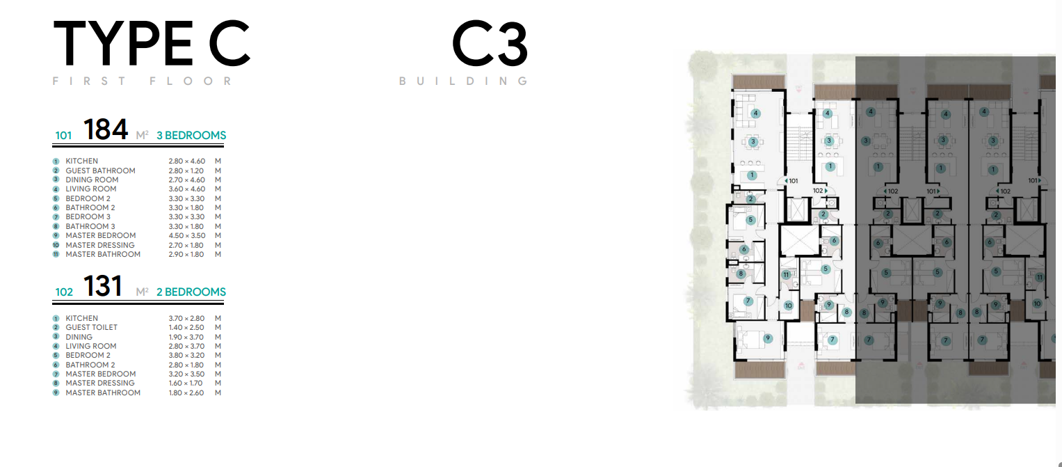 Floor plan for chalet at Azha North Coast