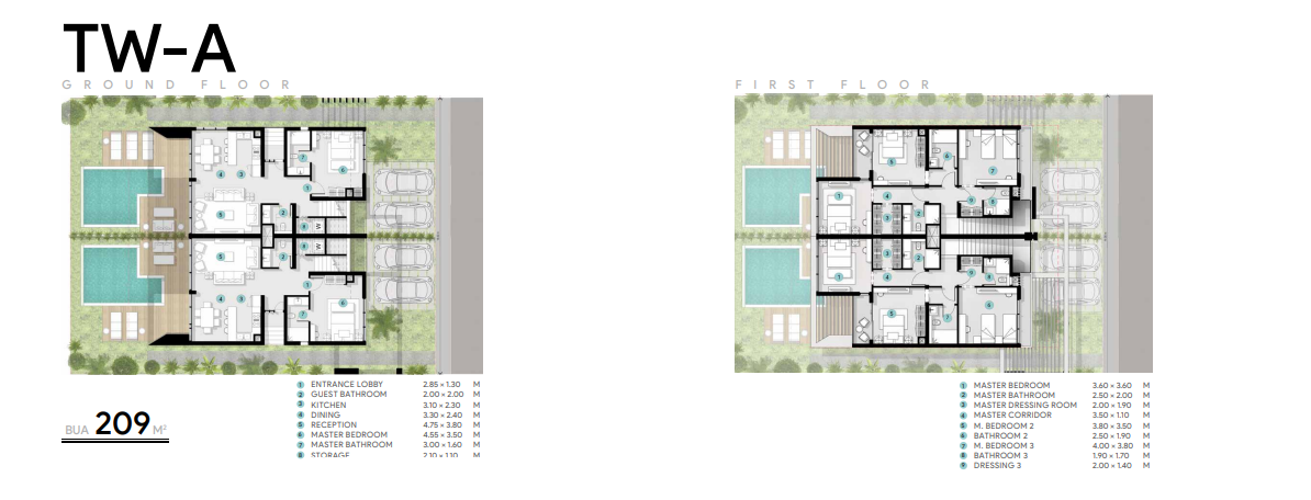 Floor plan for  at Azha North Coast