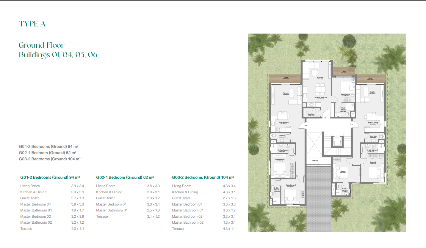 Floor plan for chalet at Azha North Coast