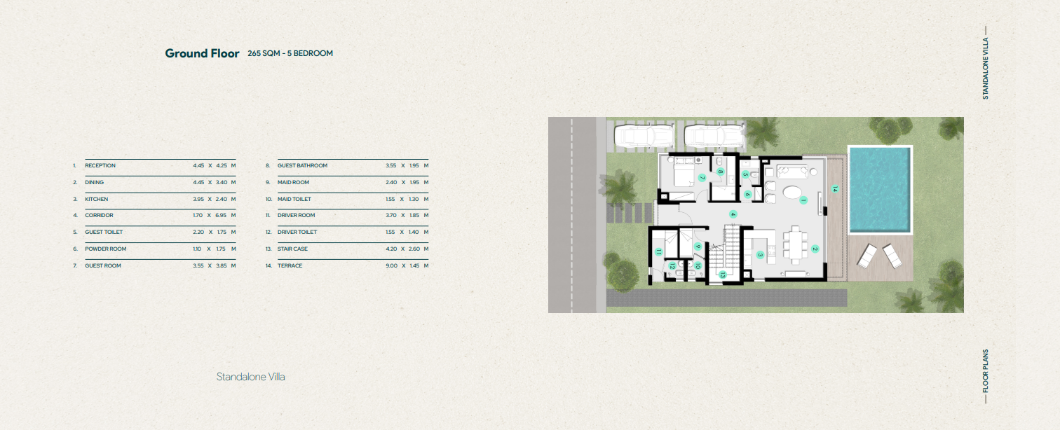 Floor plan for villa at Azha North Coast