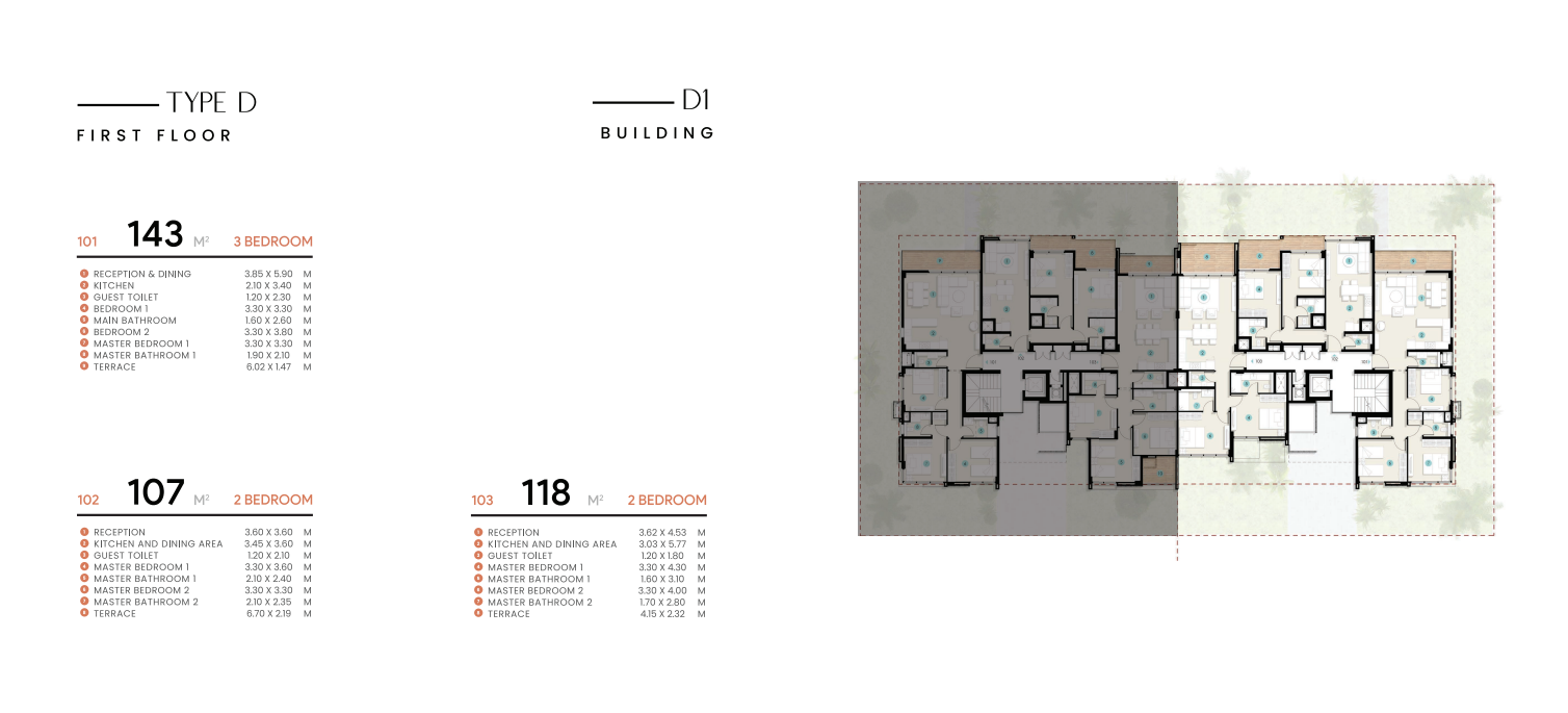 Floor plan for chalet at Azha North Coast