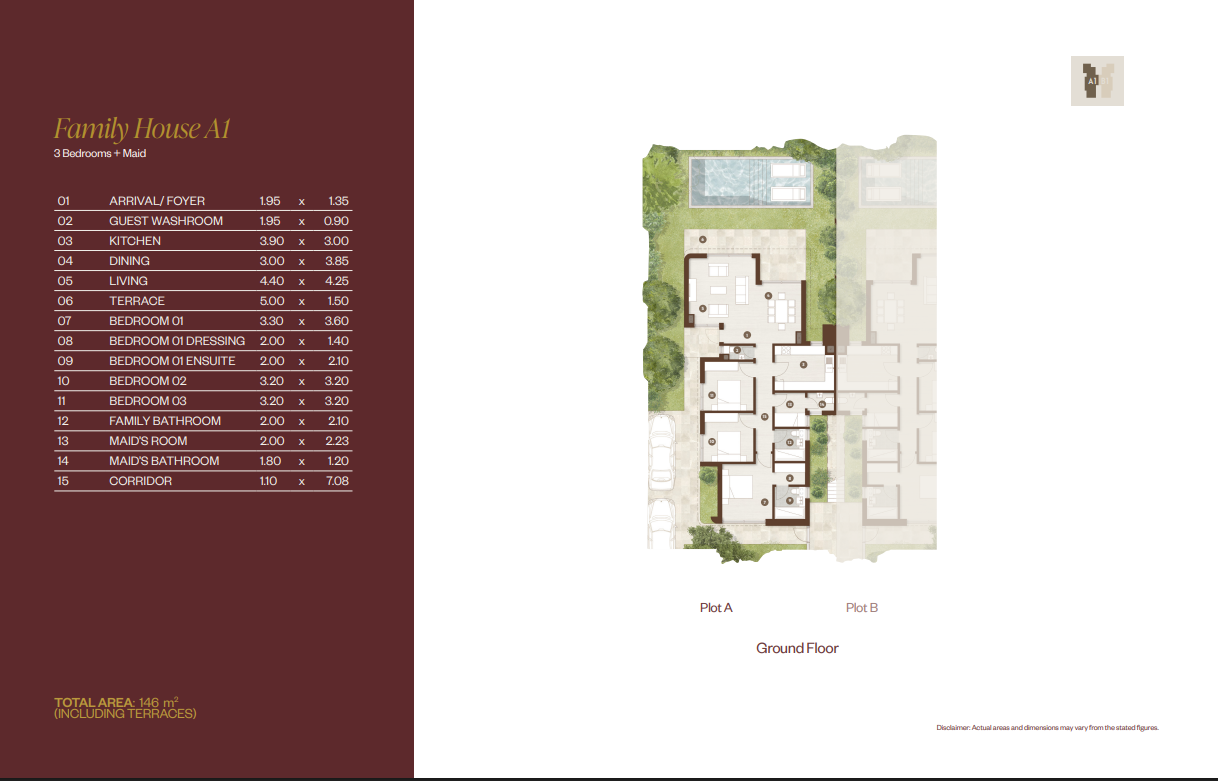Floor plan for apartment at The Hillage