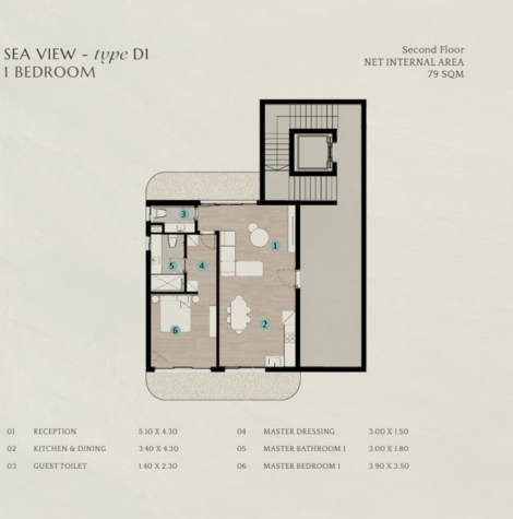 Floor plan for chalet at Azha North Coast