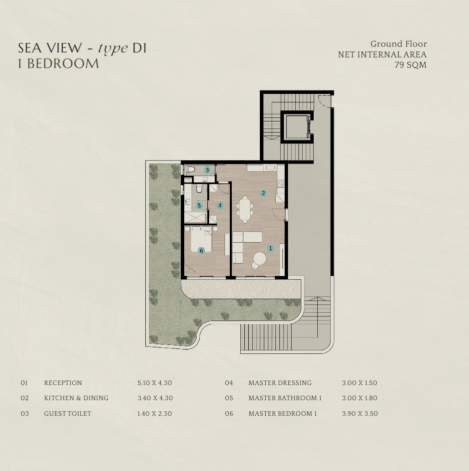Floor plan for chalet at Azha North Coast