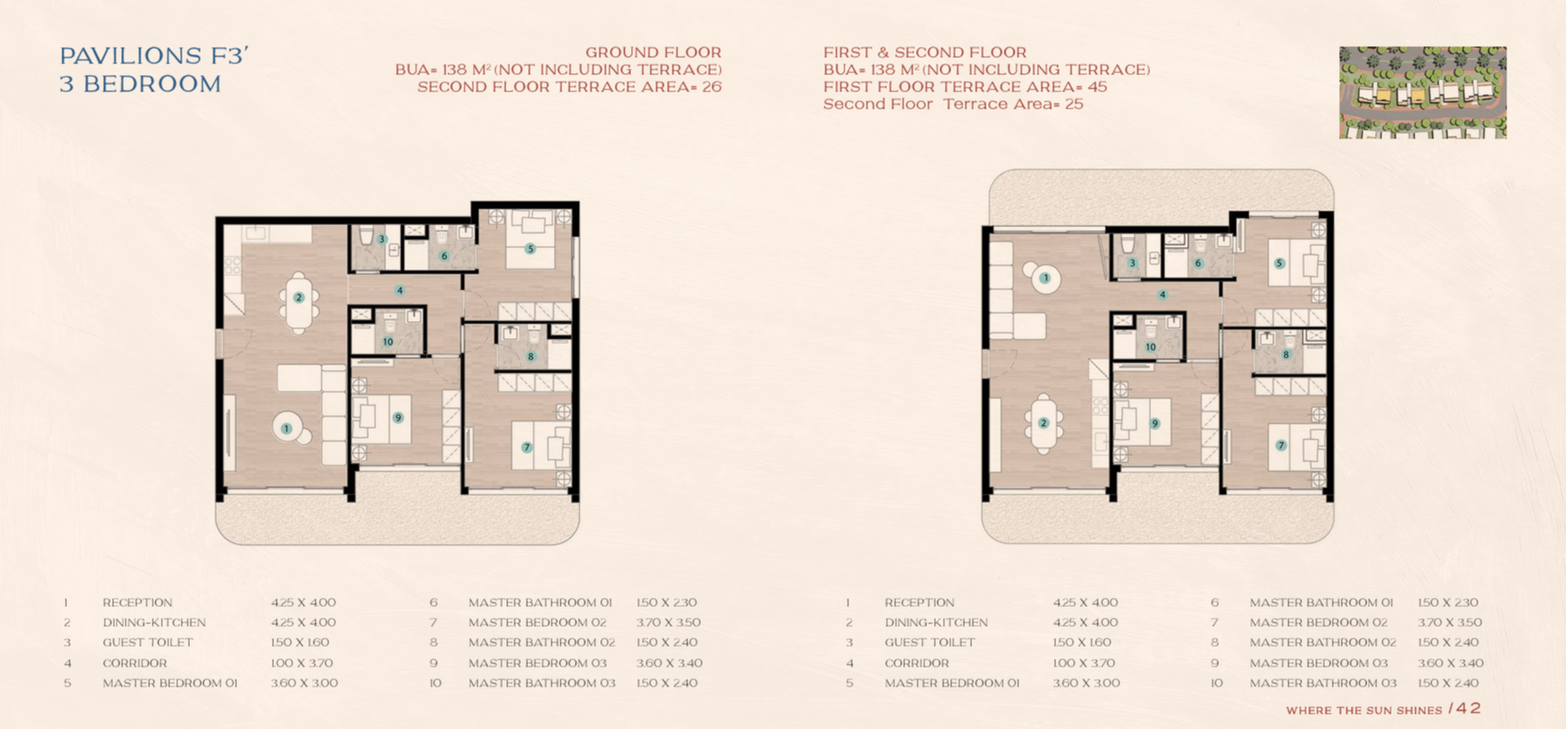 Floor plan for apartment at Azha North Coast