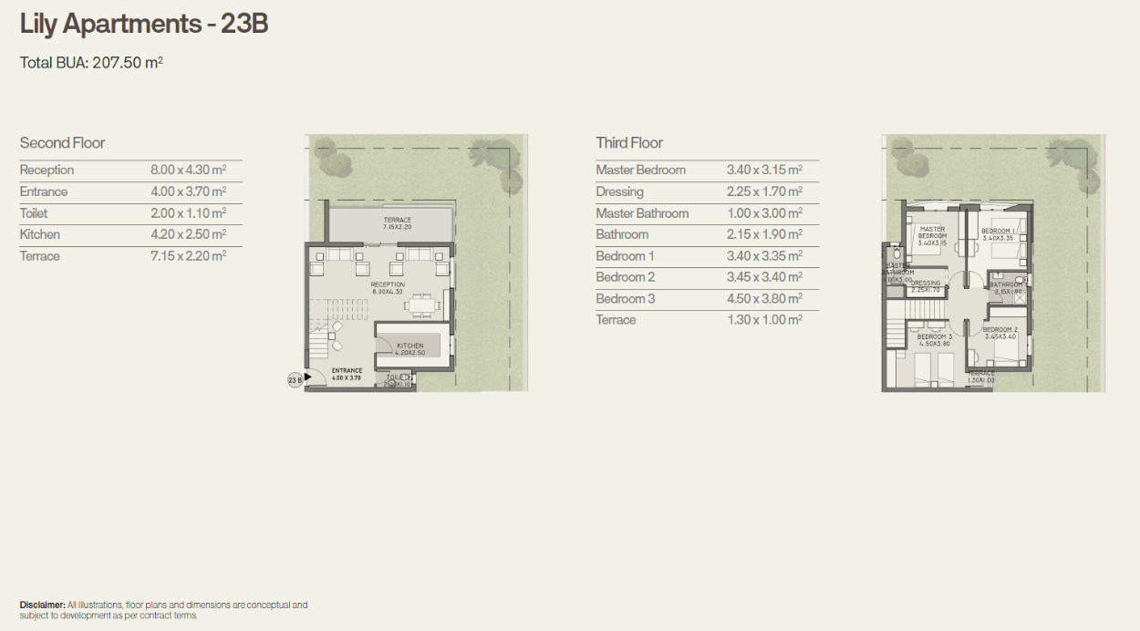 Floor plan for duplex at Origami