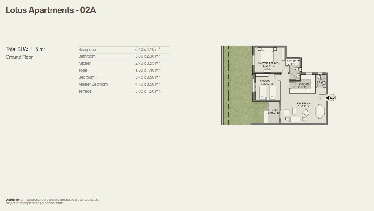 Floor plan for apartment at Origami