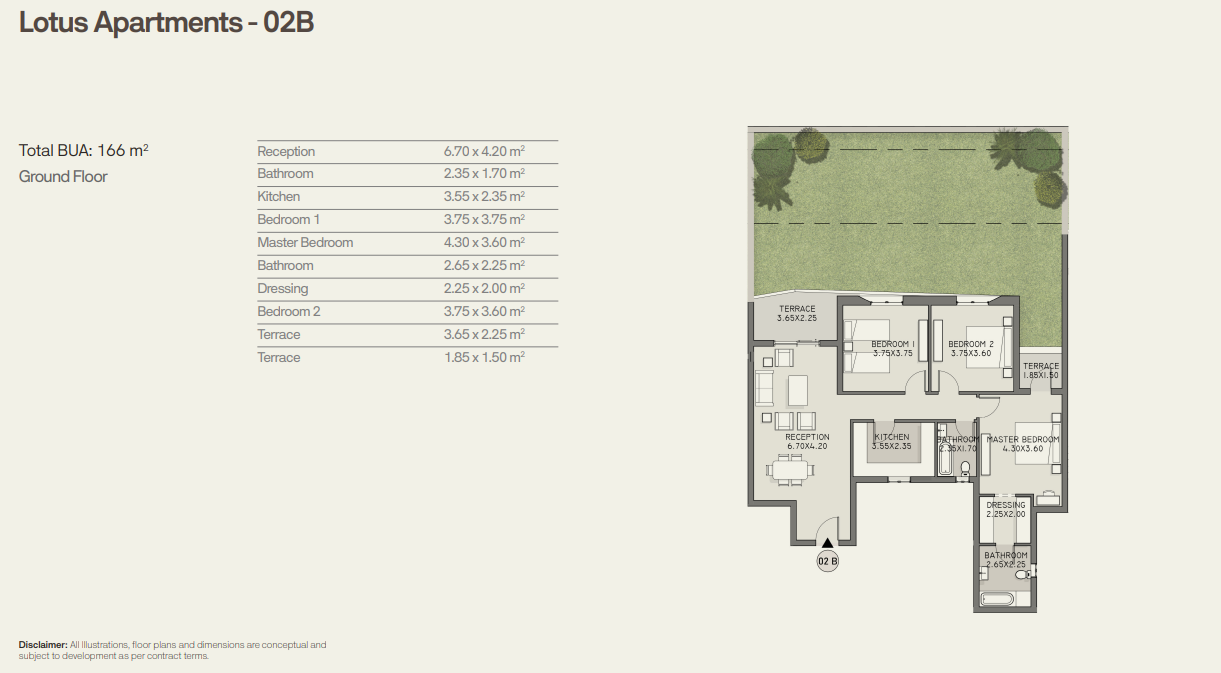 Floor plan for apartment at Origami