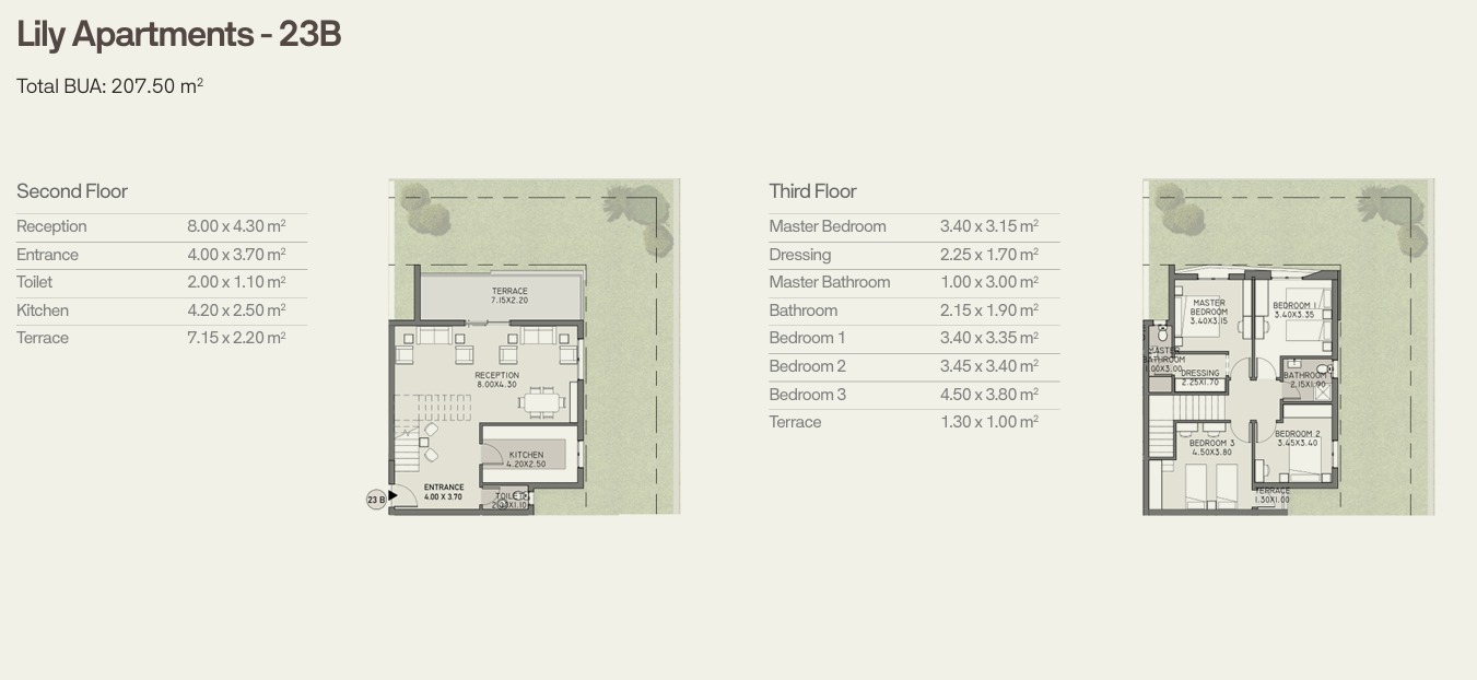 Floor plan for duplex at Origami Golf