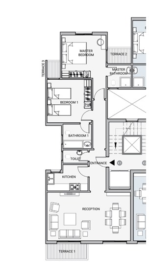 Floor plan for apartment at S2-Croons