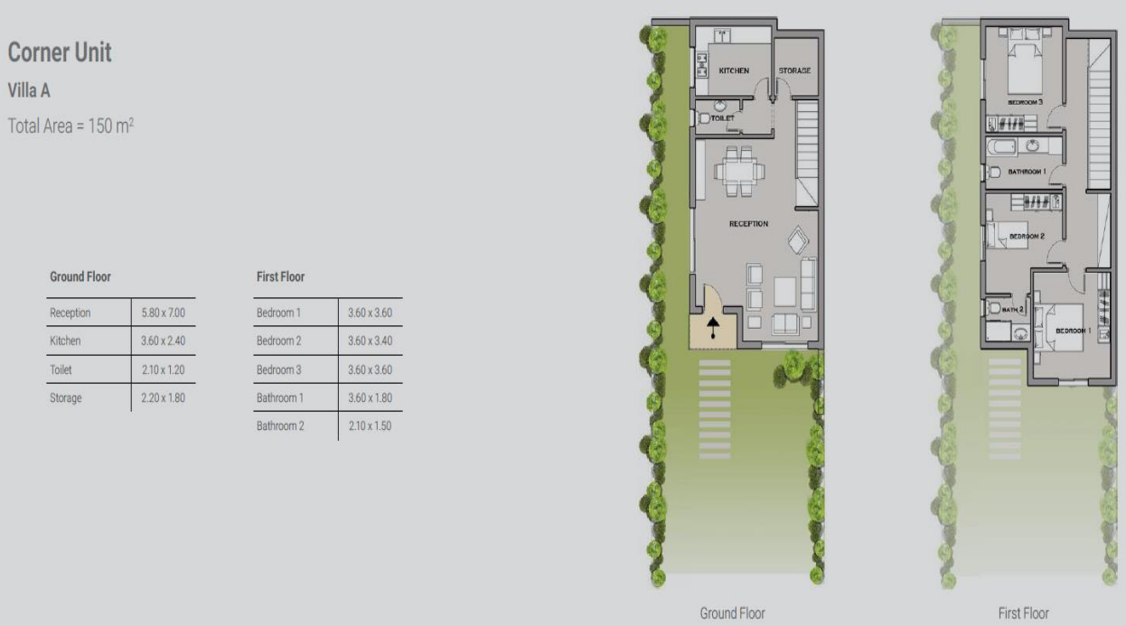 Floor plan for villa at Rai