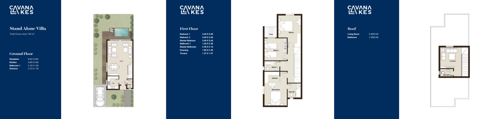 Floor plan for villa at Sarai