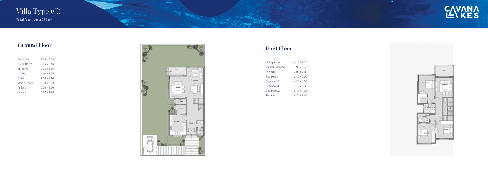 Floor plan for villa at Sarai