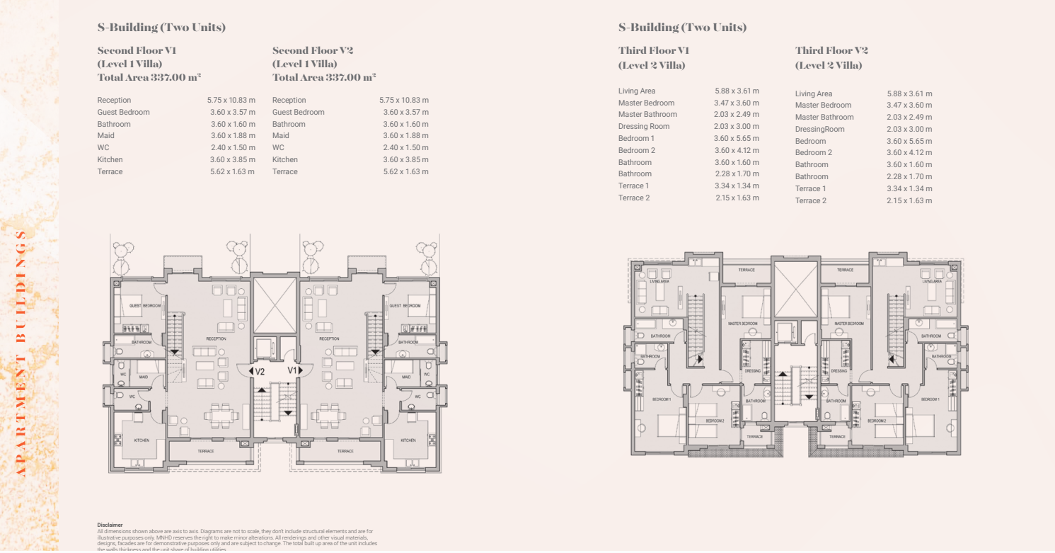 Floor plan for duplex at S1-Taval