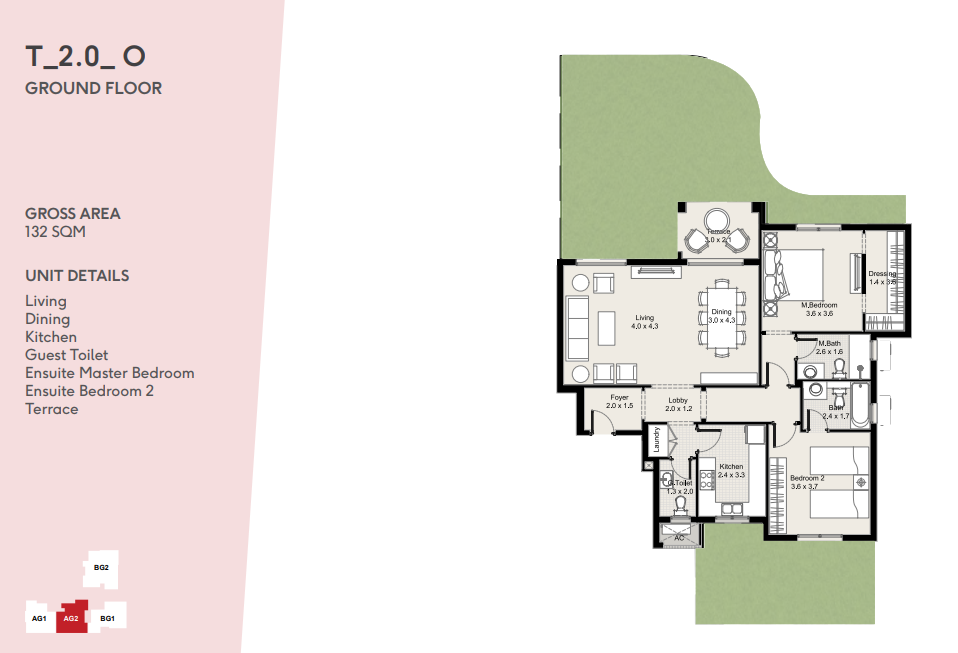 Floor plan for apartment at D Parks New Cairo