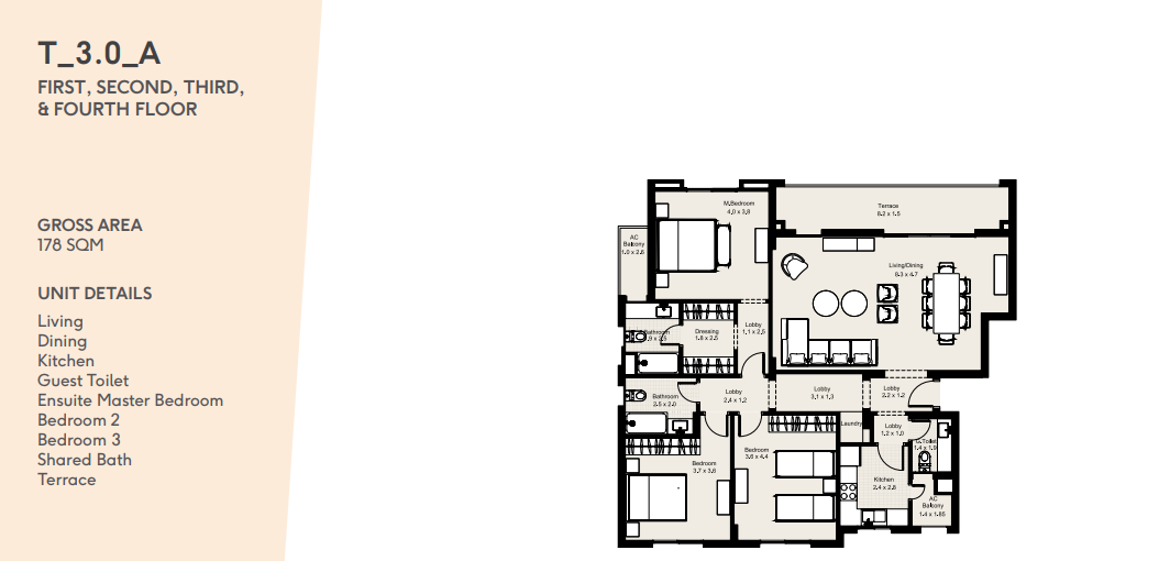 Floor plan for apartment at D Parks New Cairo