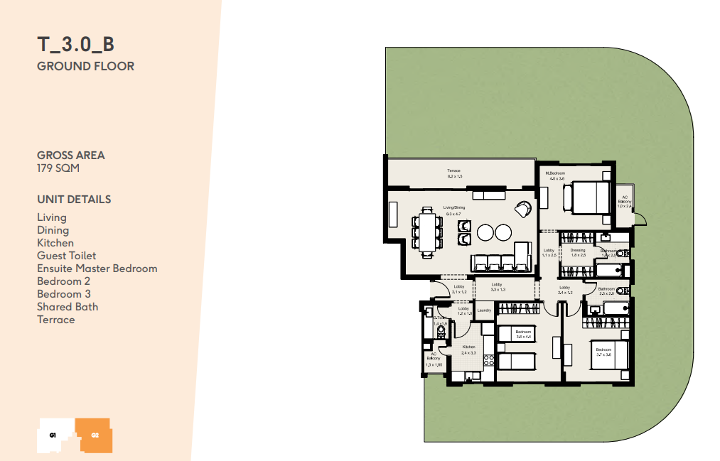 Floor plan for apartment at D Parks New Cairo