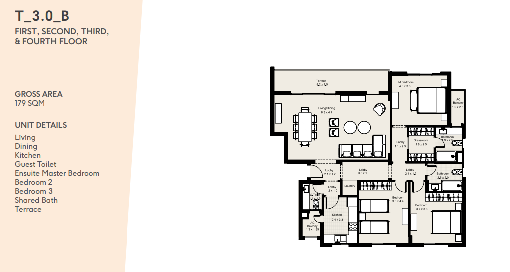 Floor plan for apartment at D Parks New Cairo
