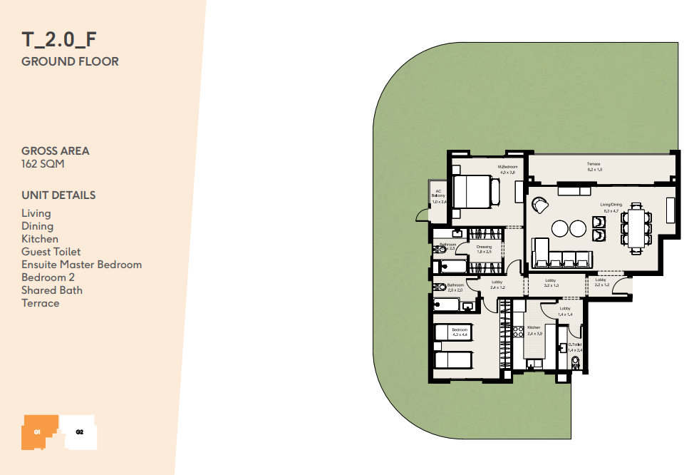 Floor plan for apartment at D Parks New Cairo