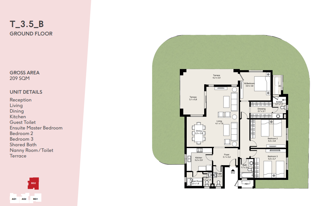 Floor plan for apartment at D Parks New Cairo