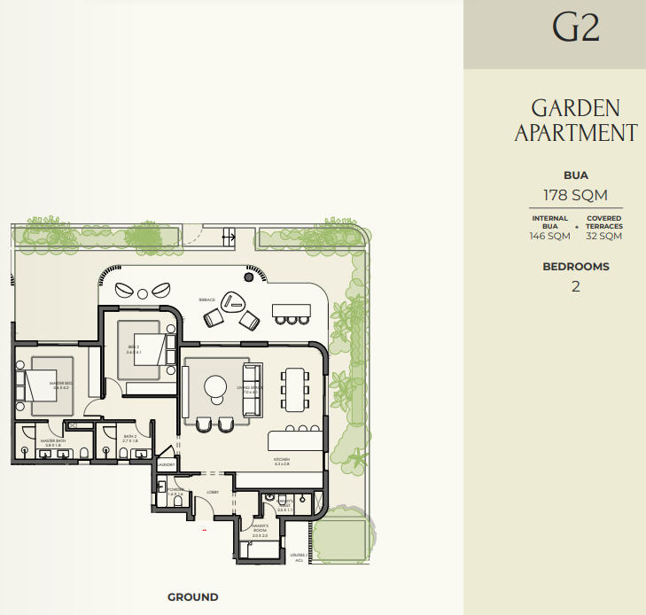 Floor plan for apartment at Crescent Walk