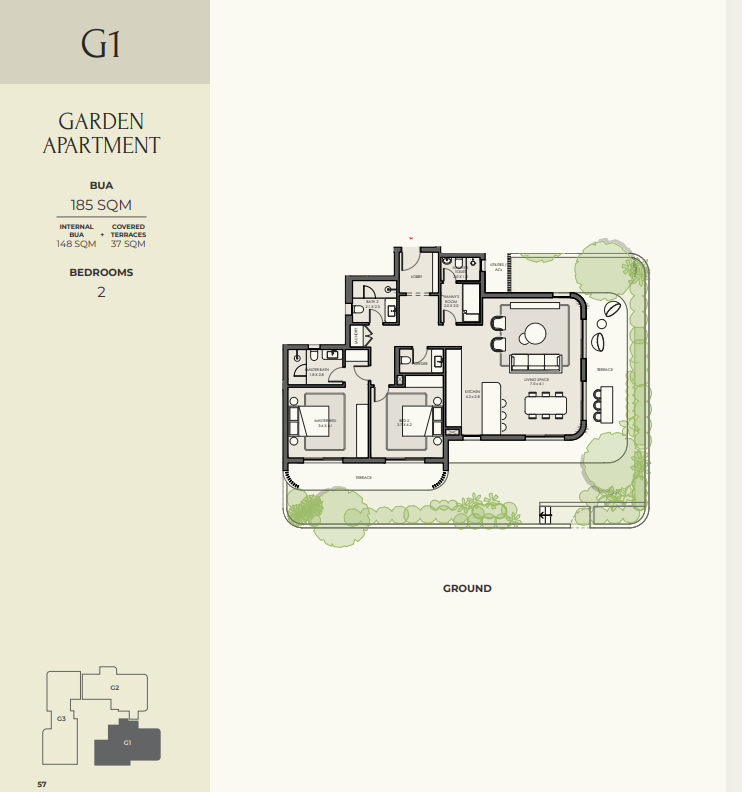 Floor plan for apartment at Crescent Walk