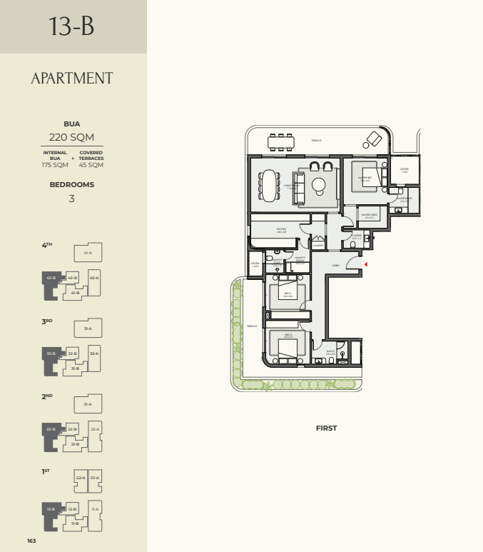 Floor plan for apartment at Crescent Walk