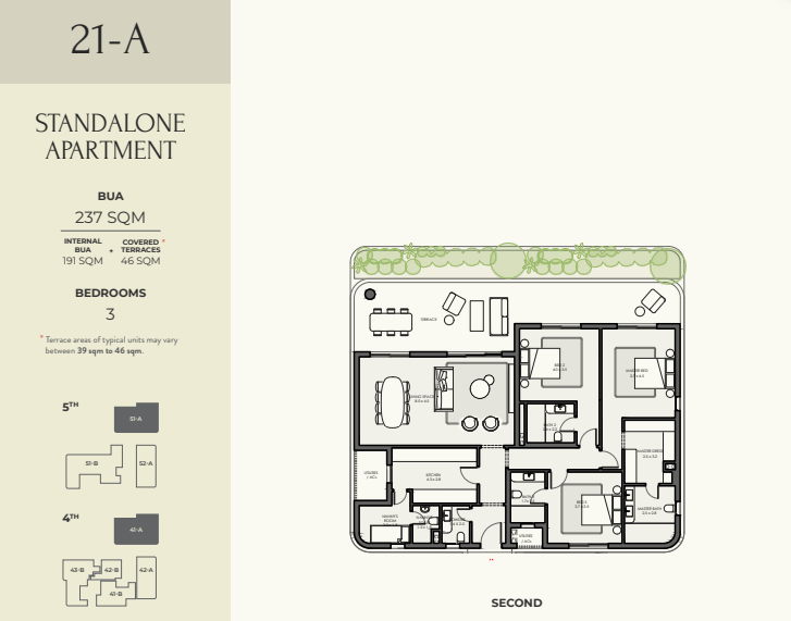 Floor plan for apartment at Crescent Walk