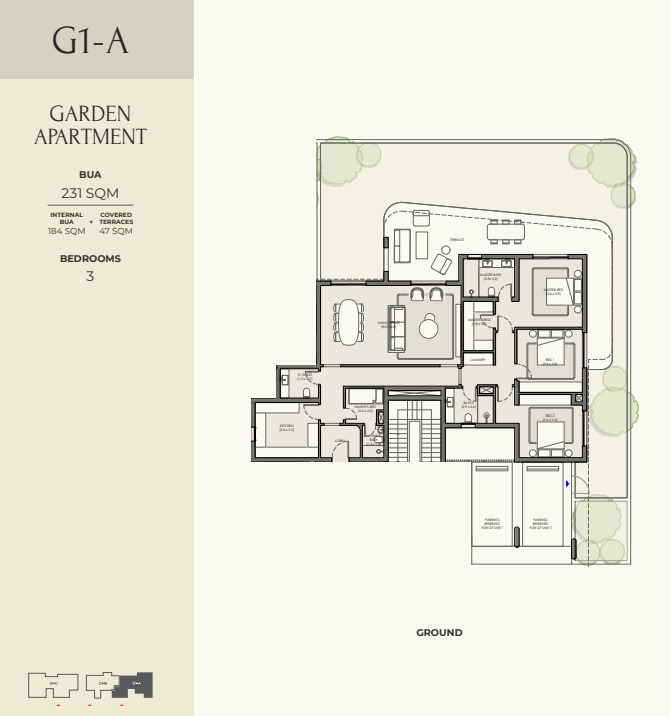 Floor plan for apartment at Crescent Walk