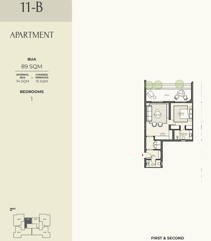 Floor plan for apartment at Crescent Walk