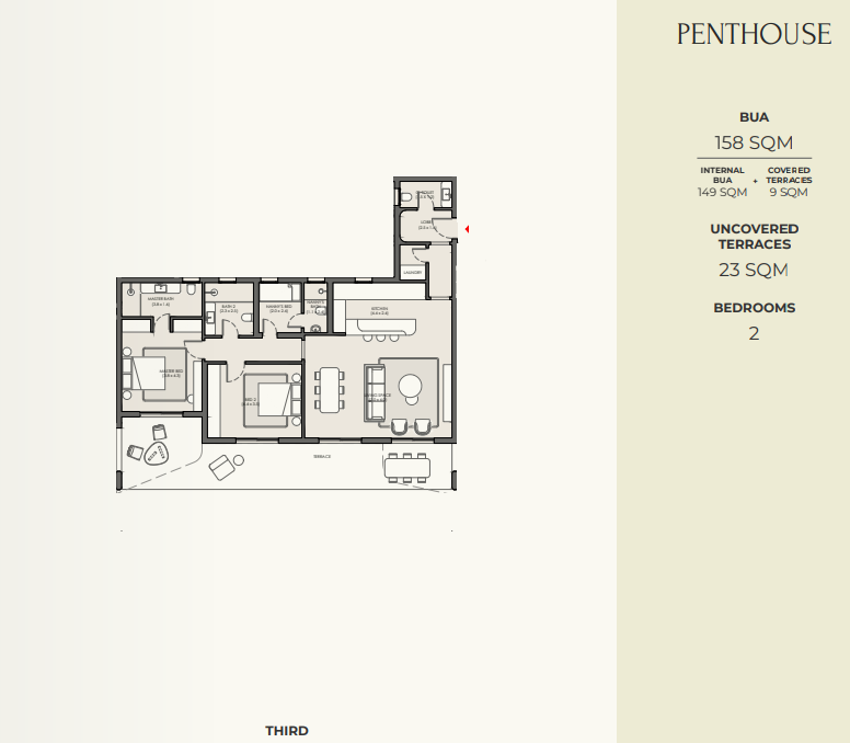 Floor plan for apartment at Crescent Walk