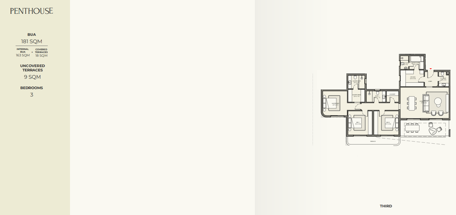 Floor plan for apartment at Crescent Walk