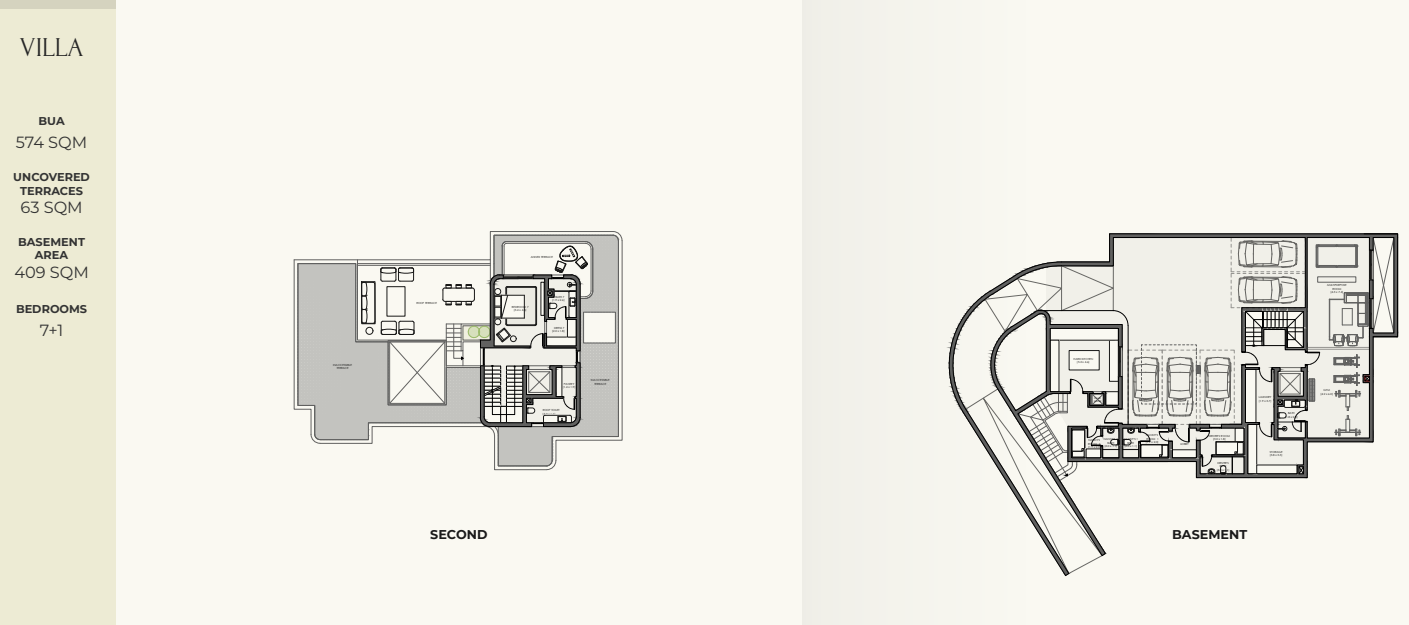 Floor plan for villa at Crescent Walk