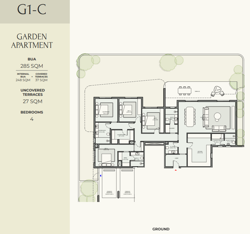 Floor plan for apartment at Crescent Walk