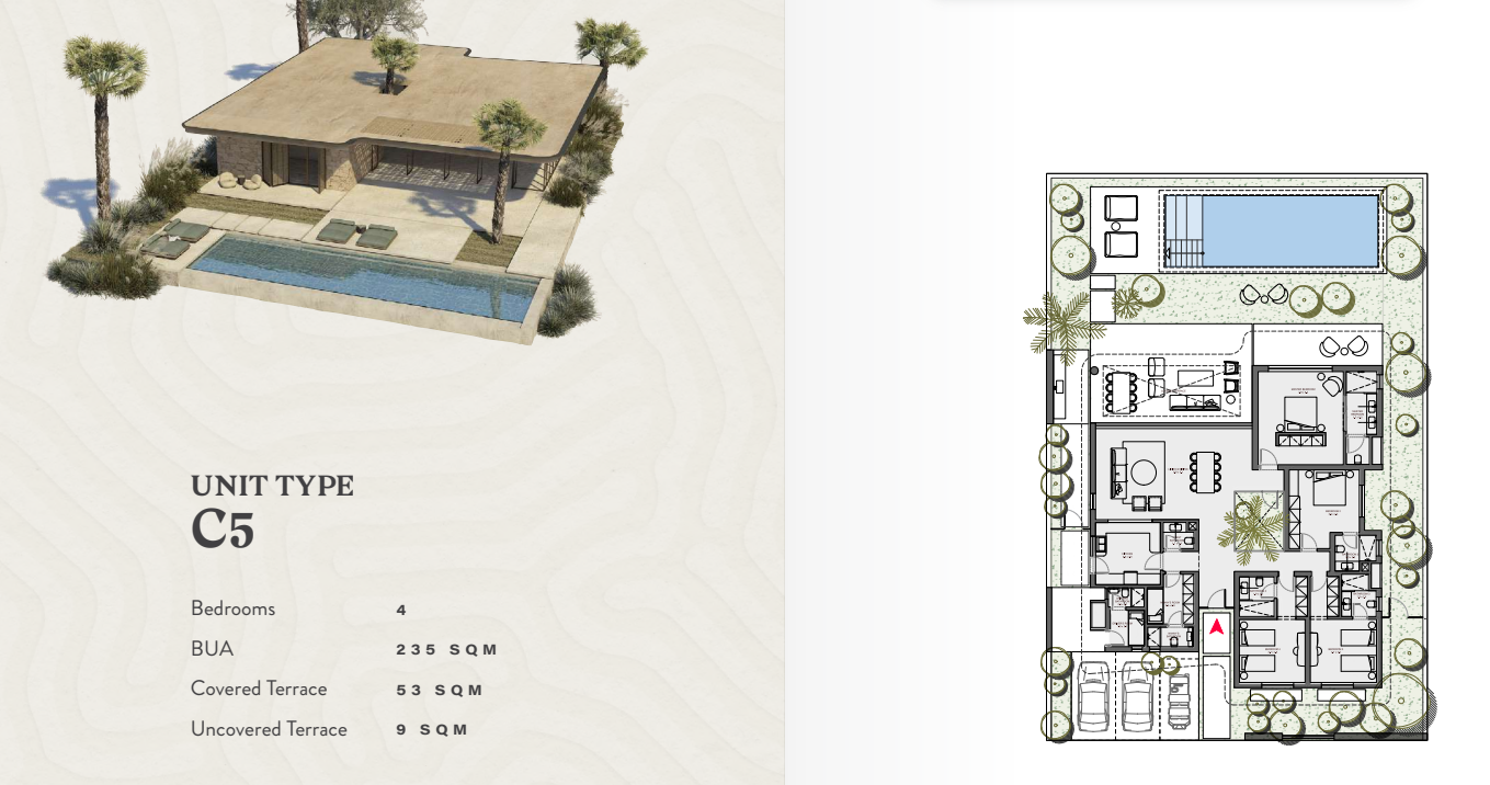 Floor plan for villa at R5-Acacia