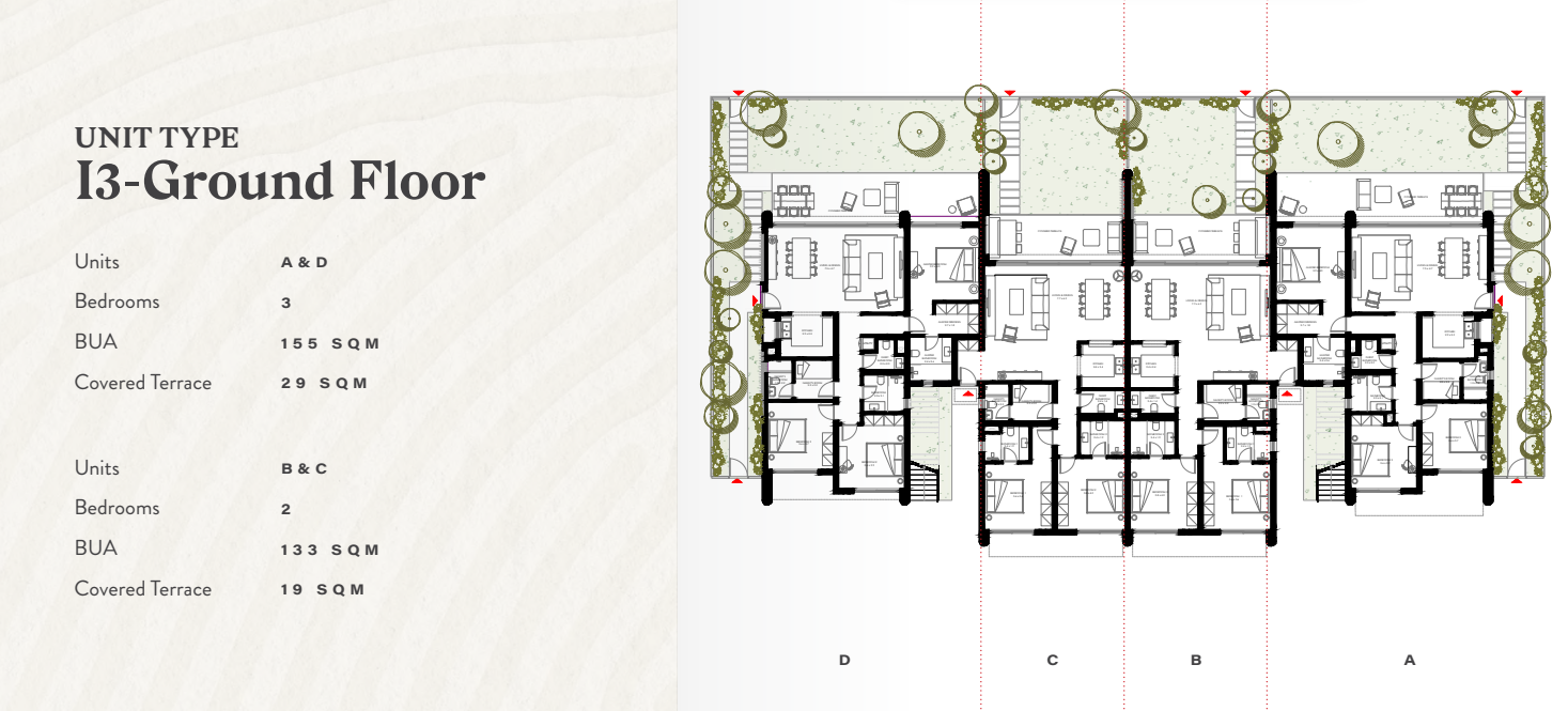 Floor plan for chalet at R6-Bougainvillea